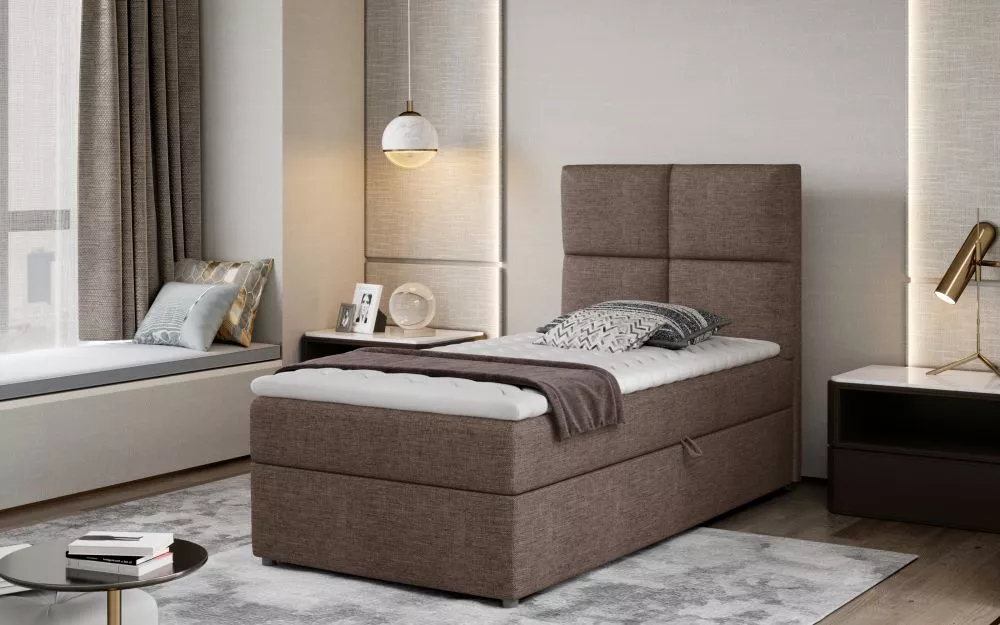 Gulta Rivia 90x200 Boxspring Standard Guļamvietas platums: 90 cm, Guļamvietas garums: 200 cm, · Brūns · 90 × 210 × 108 c