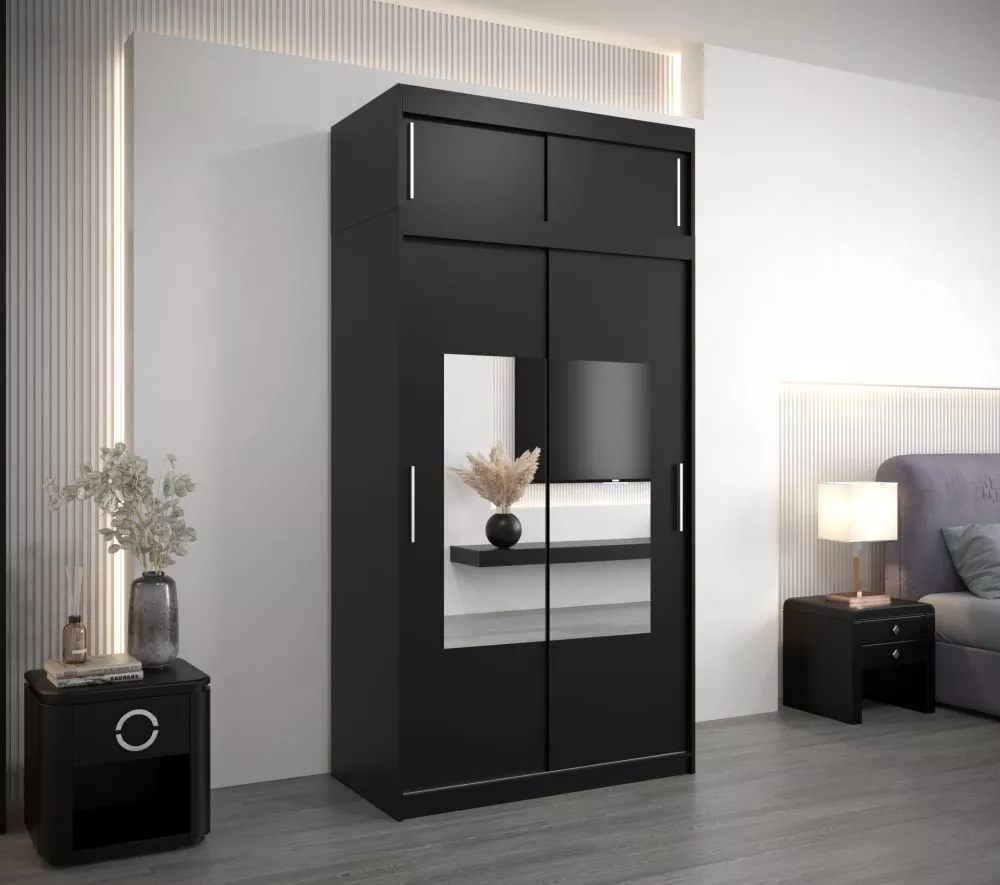 Skapis Torino SZ Premium · Melna · 120 × 62 × 240 cm