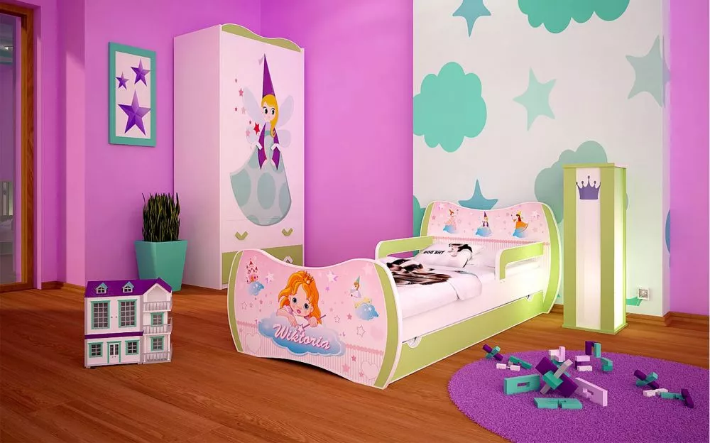 Bērnu gulta Dream L04 160x80 DM22 ar stelāžu Guļamvietas platums: 80 cm, Guļamvietas garums: 160 cm, · 104 × 164 × 71 cm