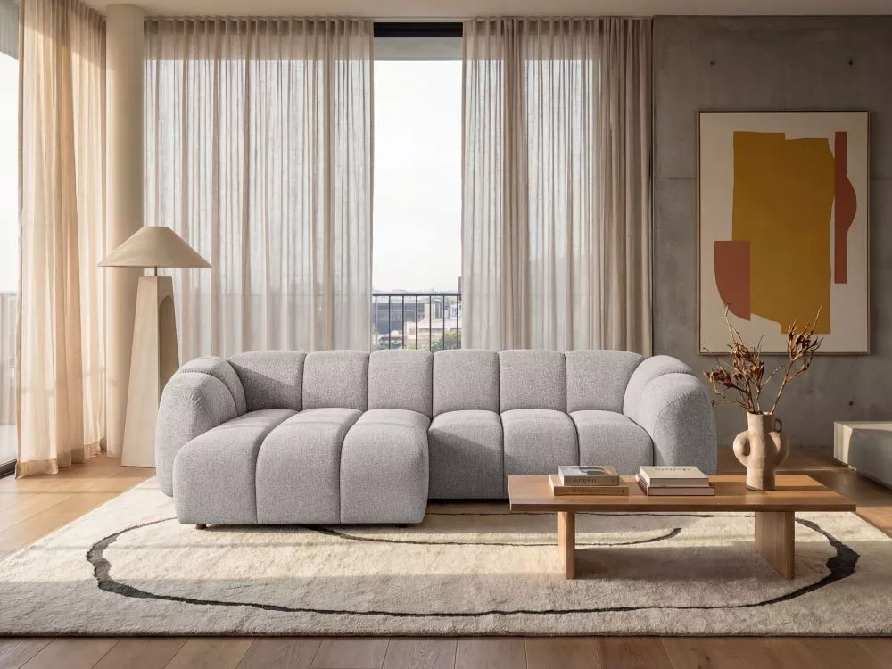 Dīvāns Malibu Corner Standard · Bēši pelēks · 150 × 280 × 70 cm