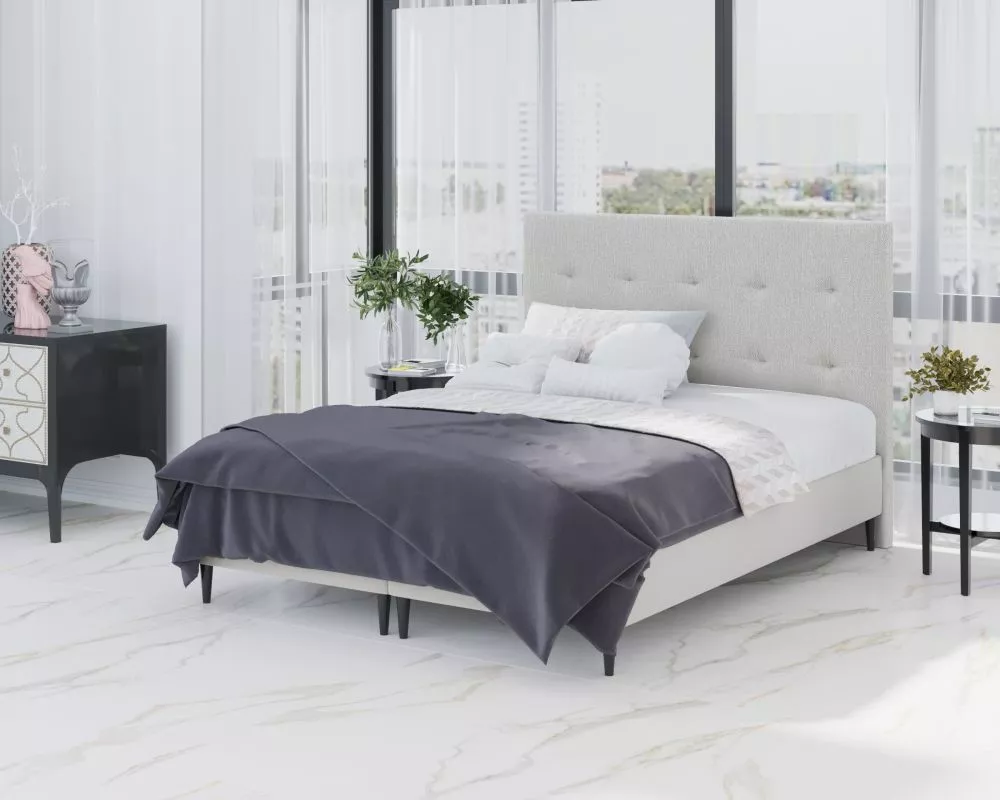 Gulta Nord standard Guļamvietas platums: 140 cm, Guļamvietas garums: 200 cm, · Gaiši pelēks · 142 × 207 × 123 cm