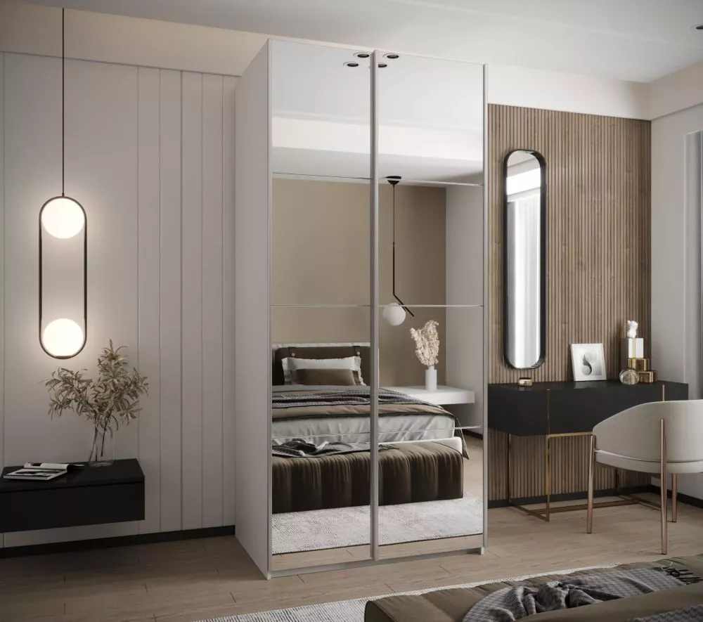 Skapis Lux 2 · Balts · 120 × 61 × 245.5 cm