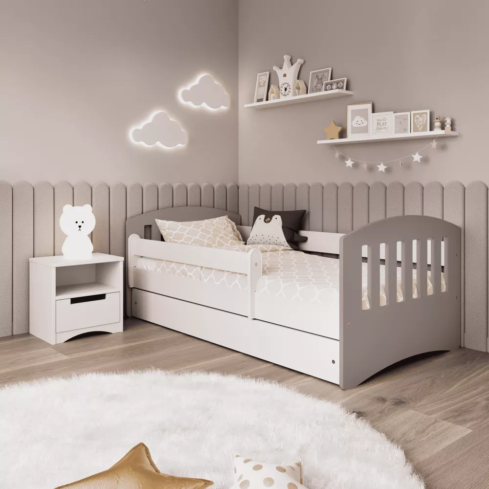 Bērnu gulta Classic 1 Mix ar stelāžu Guļamvietas platums: 80 cm, Guļamvietas garums: 180 cm, · 90 × 184 × 65 cm