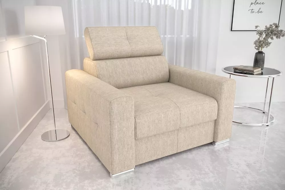 Mīksts krēsls Margo 1S Standard Sēdvietas dziļums: 60 cm, · Bēši brūns · 110 × 100 × 78 cm