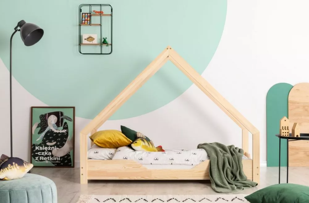 Bērnu gulta Loca B ar stelāžu Guļamvietas platums: 90 cm, Guļamvietas garums: 200 cm, · Priede · 97 × 213 × 154 cm