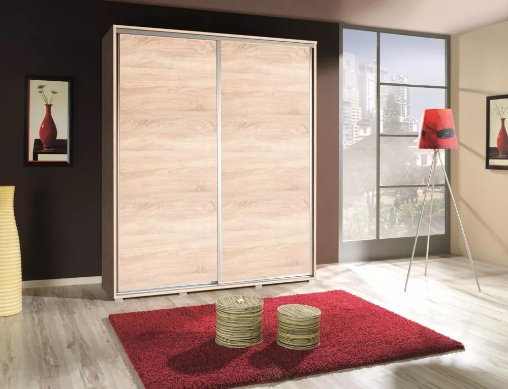 Skapis Penelopa 1 · Ozols sonoma · 155 × 66 × 215 cm