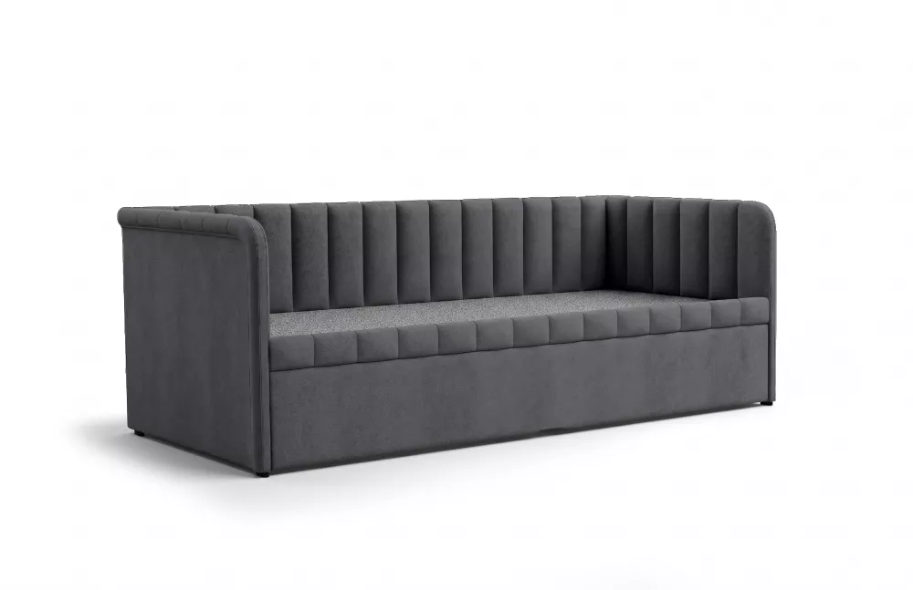 Gulta Nube 90x200 Standard Guļamvietas platums: 90 cm, Guļamvietas garums: 200 cm, · Tumši pelēks · 103 × 212 × 77 cm