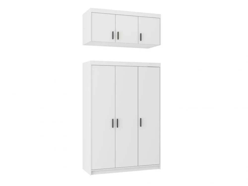 Skapis Elena 3D Premium · Balts · 133 × 53 × 245.5 cm