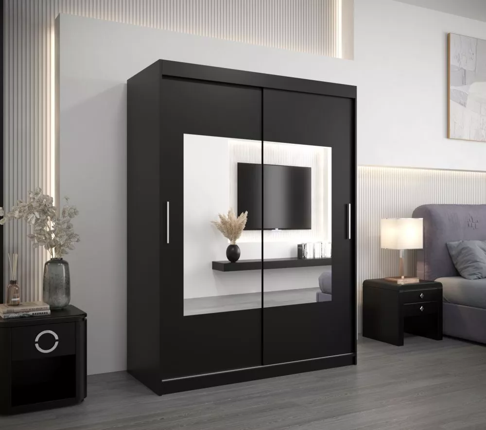 Skapis Torino · Melns · 150 × 62 × 200 cm