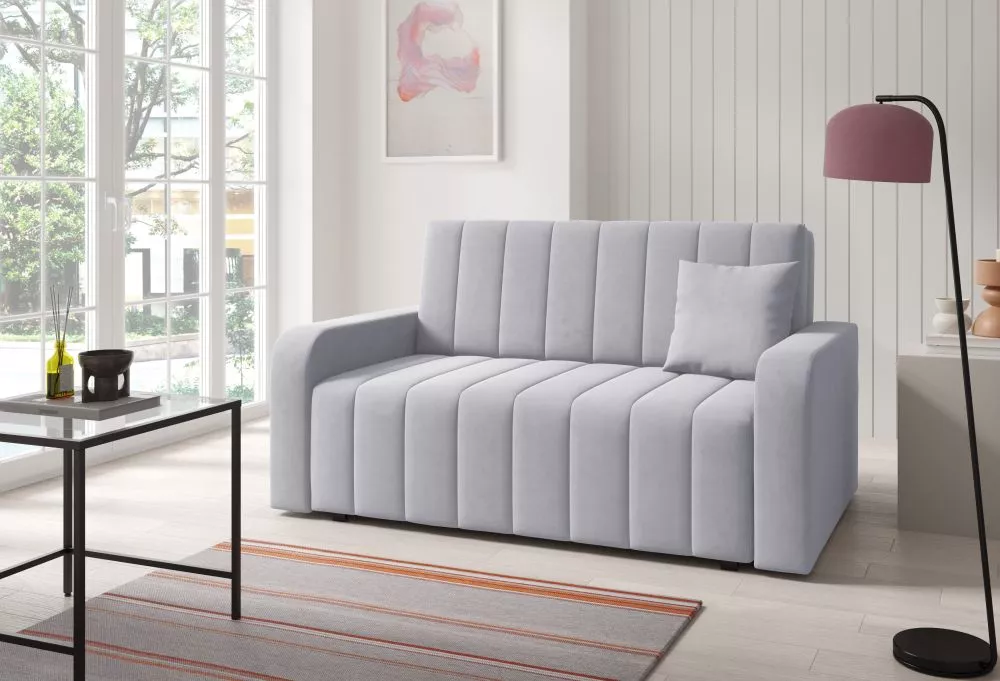 Mīksts krēsls Marko 3 standard Sēdvietas dziļums: 60 cm, · Gaiši pelēks · 155 × 97 × 85 cm
