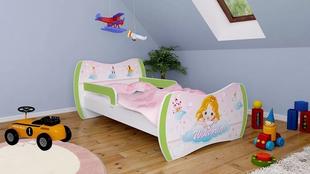 Bērnu gulta Dream L01 140x70 DM22 ar stelāžu Guļamvietas platums: 70 cm, Guļamvietas garums: 140 cm, · 94 × 144 × 71 cm