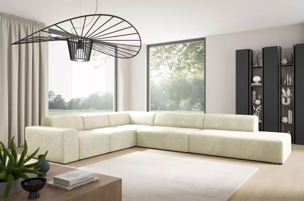 Dīvāns Modullo XL Premium Standard · Gaiši bēšs · 284 × 382 × 70 cm