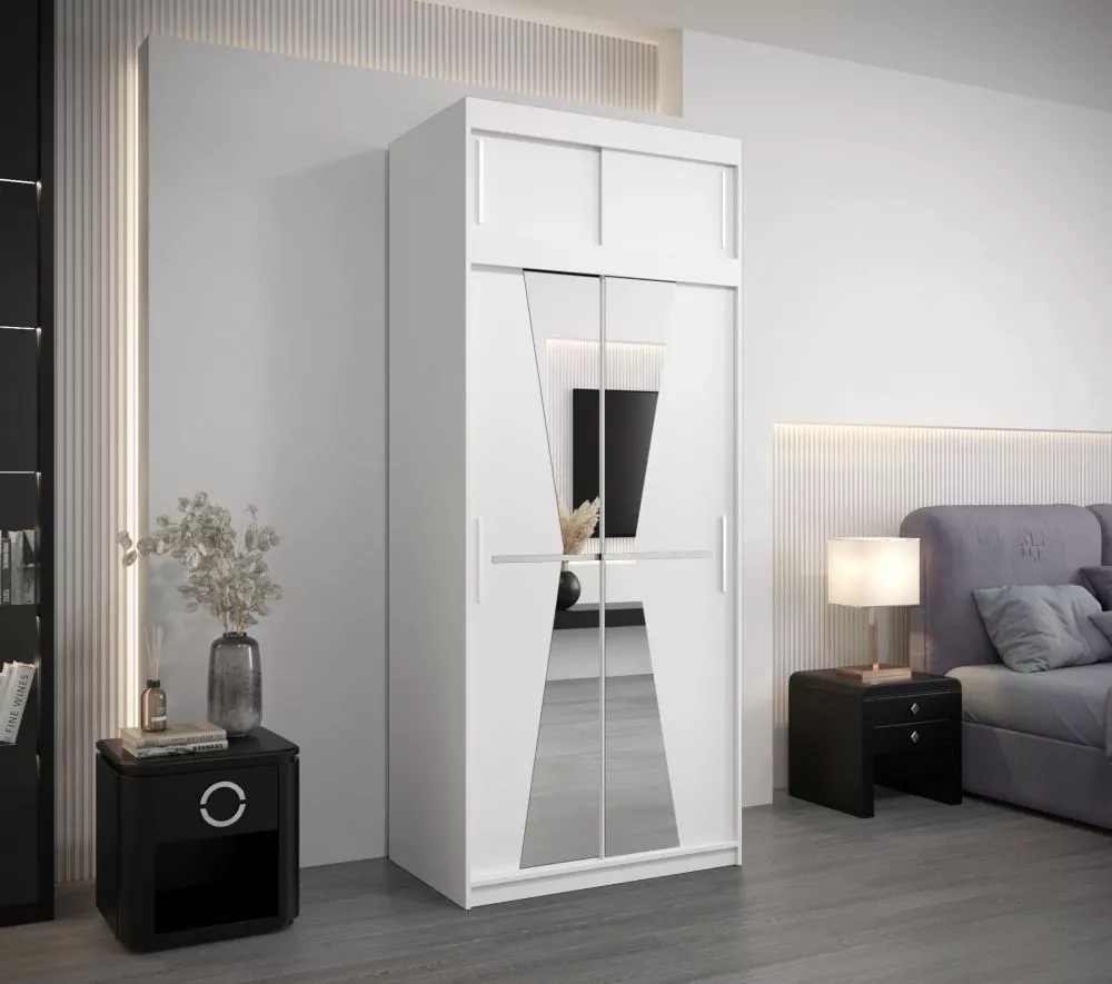 Skapis Maroko Premium · Balts · 100 × 62 × 240 cm