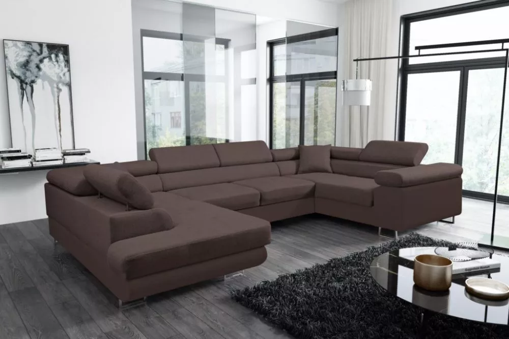 Dīvāns Antos Bis standard · Brūns + brūns · 202 × 340 × 90 cm