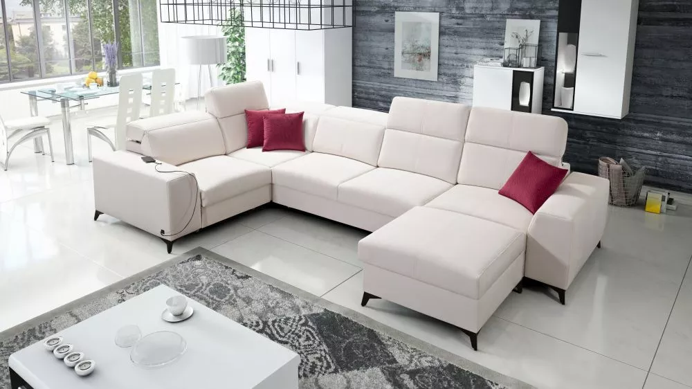 Dīvāns Belutti 4 Mix Standard · Krēma · 212 × 362 × 84 cm