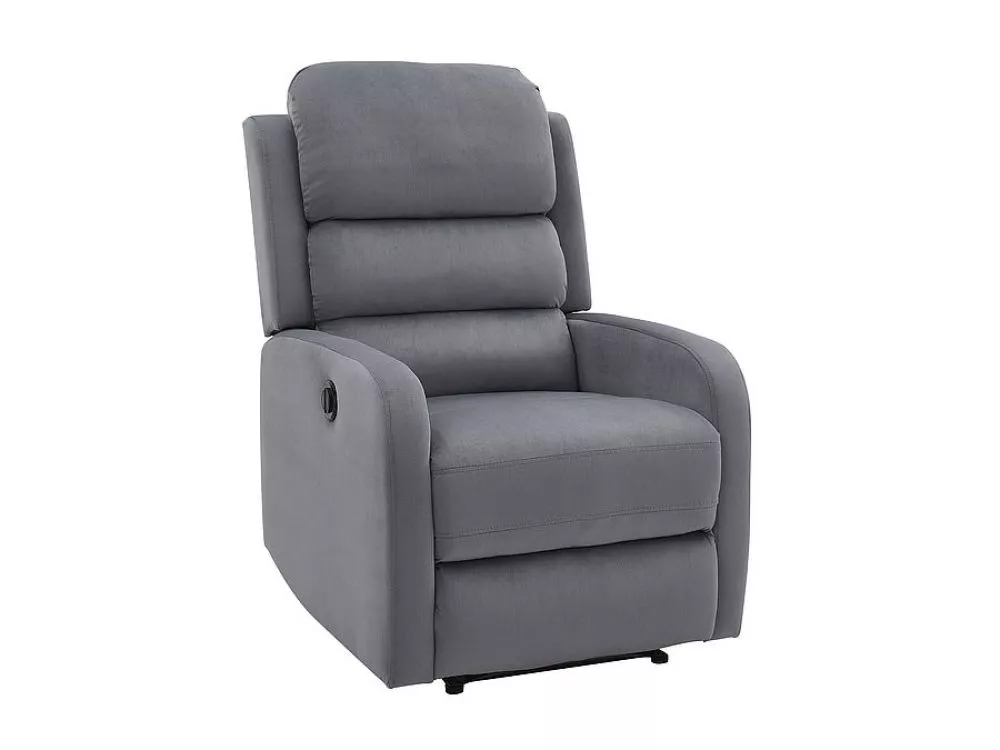 Mīksts krēsls Pegaz Comfort Velvet Sēdvietas dziļums: 53 cm, Maksimālais dziļums: 160 cm, · Pelēks · 64 × 88 × 102 cm