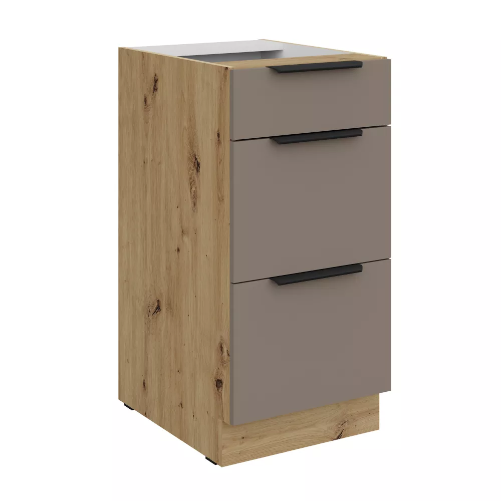 Virtuves skapis Aria Sandgrau 40 D 3S BB