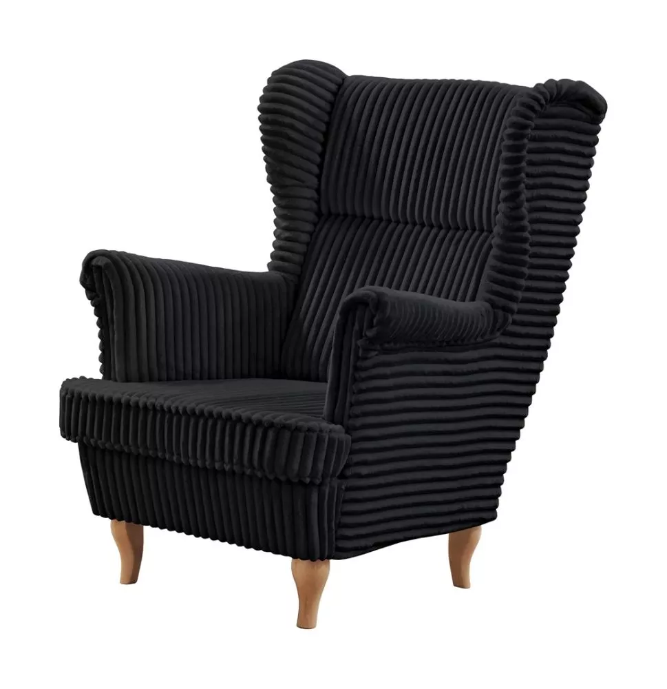 Mīksts krēsls Felix Standard Sēdvietas dziļums: 57 cm, · Melns · 84 × 98 × 105 cm