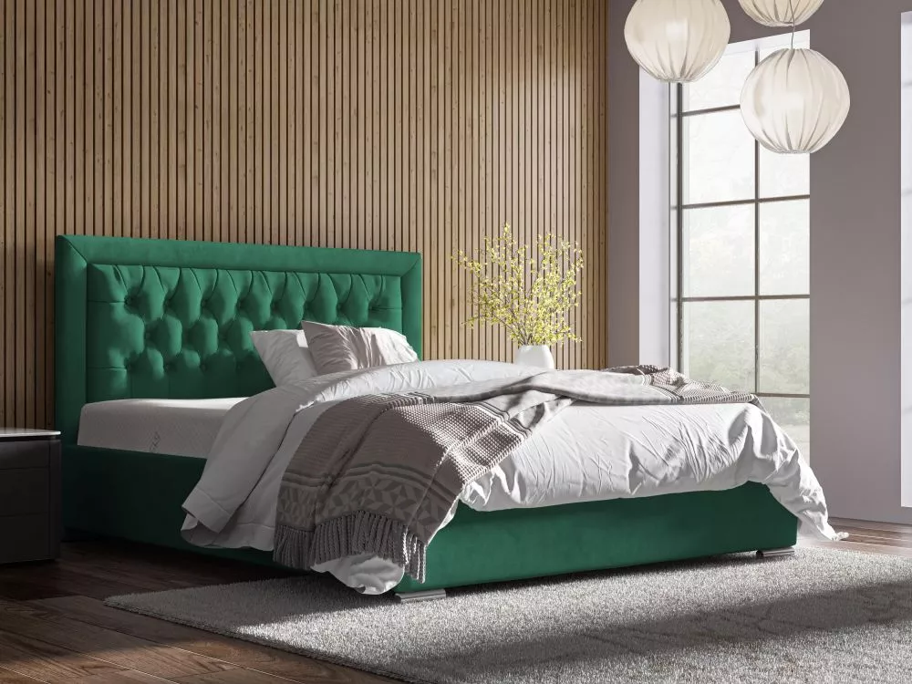 Gulta PK20 ar stelāžu Guļamvietas platums: 120 cm, Guļamvietas garums: 200 cm, stelāžas tips: metāla, · Zaļš · 138 × 222