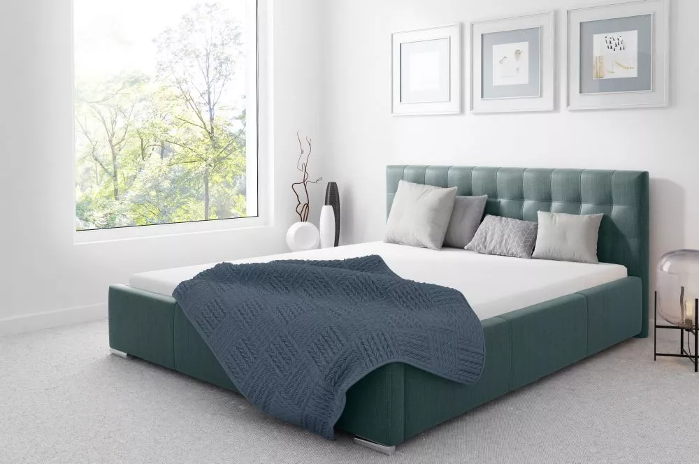 Gulta Vento Premium ar stelāžu Guļamvietas platums: 200 cm, Guļamvietas garums: 200 cm, stelāžas tips: metāla, · Pelēkza