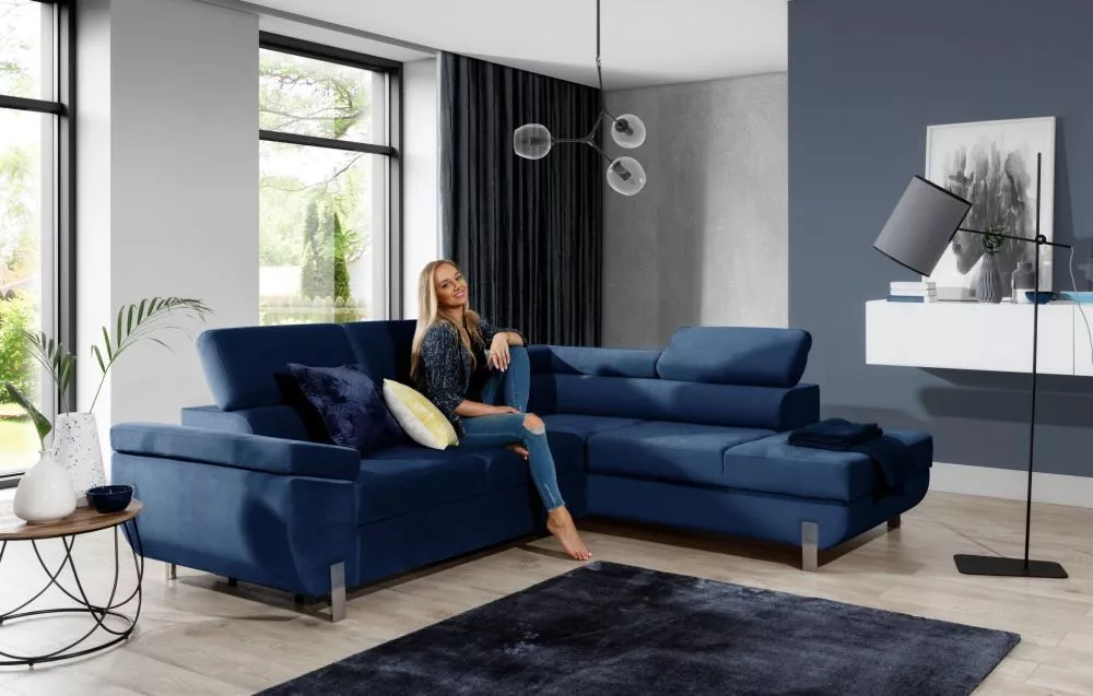 Dīvāns Annabelle Modern Standard · Zila · 221 × 271 × 76 cm