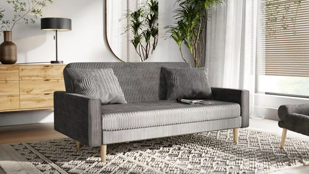 Dīvāns Lila Sofa Standard · Pelēks · 64 × 170 × 90 cm