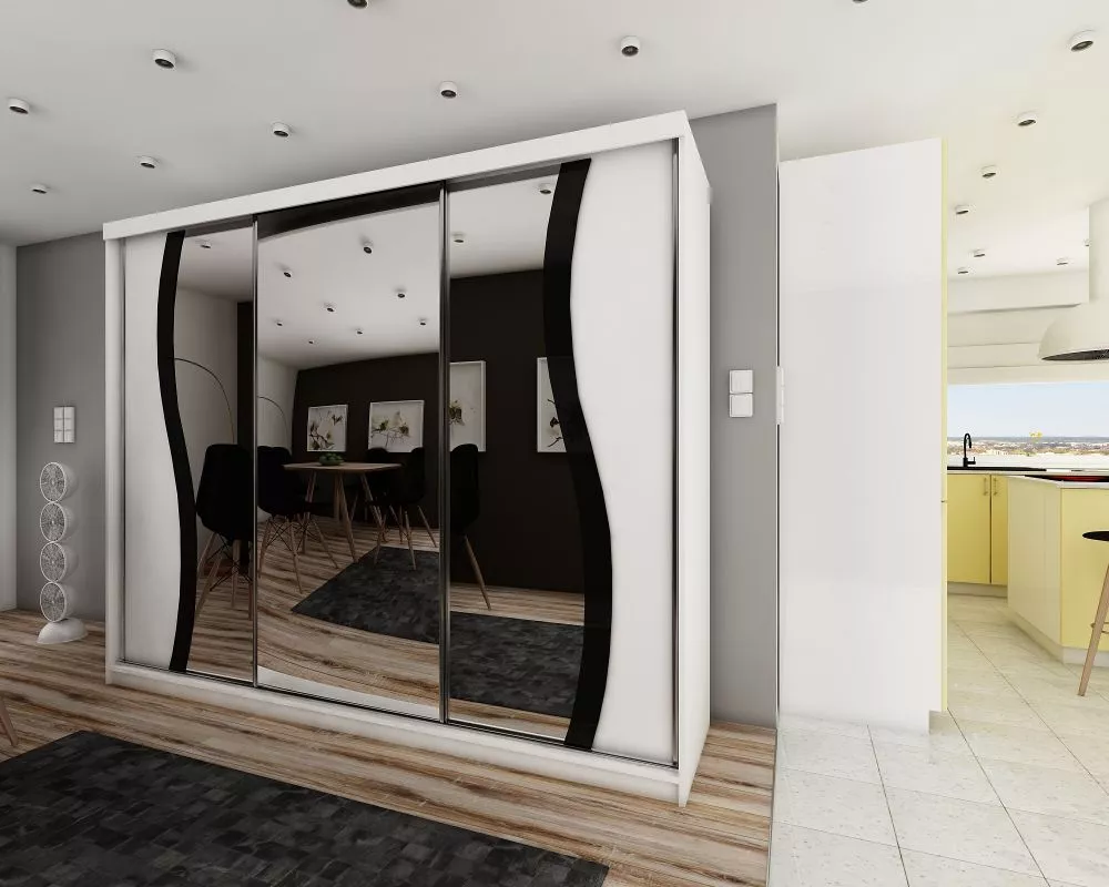 Skapis Top 9 ar LED · Balts · 250 × 62 × 200 cm