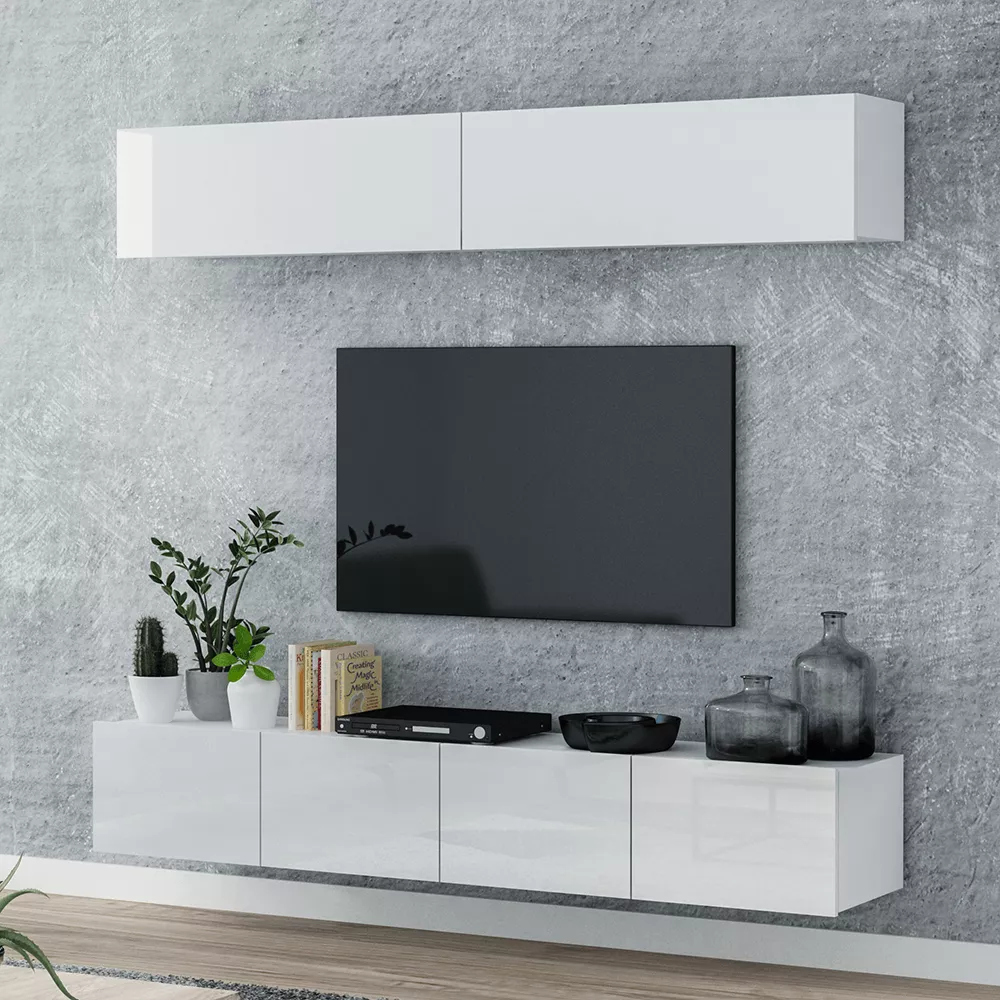 Sekcija Mina 200 Gloss Korpusa krāsa: balts, · 200 × 42.5 cm