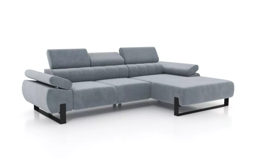 Dīvāns Verica Mini Standard · Tumši pelēks · 176 × 293 × 79 cm