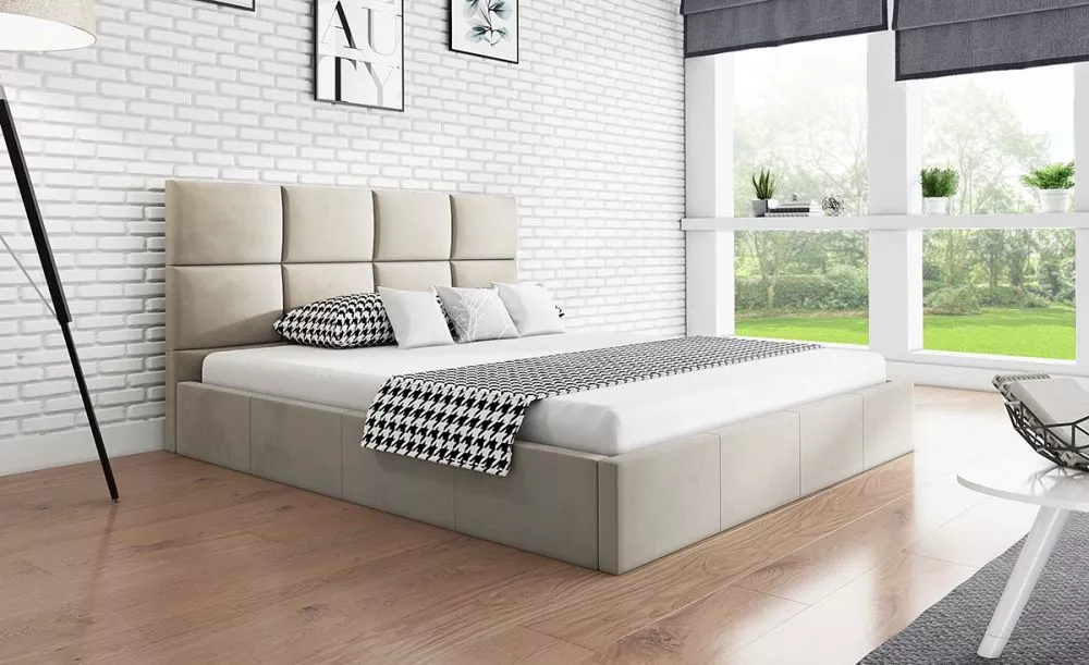 Gulta Slim 1 standard ar stelāžu Guļamvietas platums: 120 cm, Guļamvietas garums: 200 cm, stelāžas tips: koka, · Krēma ·
