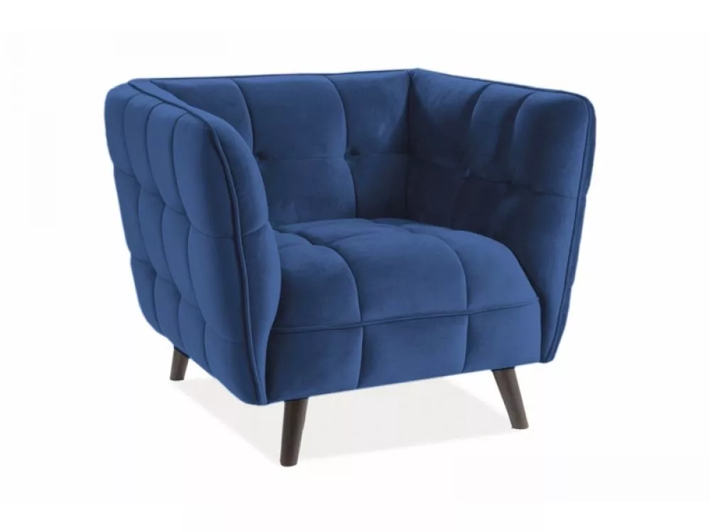 Krēsls Castello Velvet 1 · Zils · 78 × 92 × 60 cm
