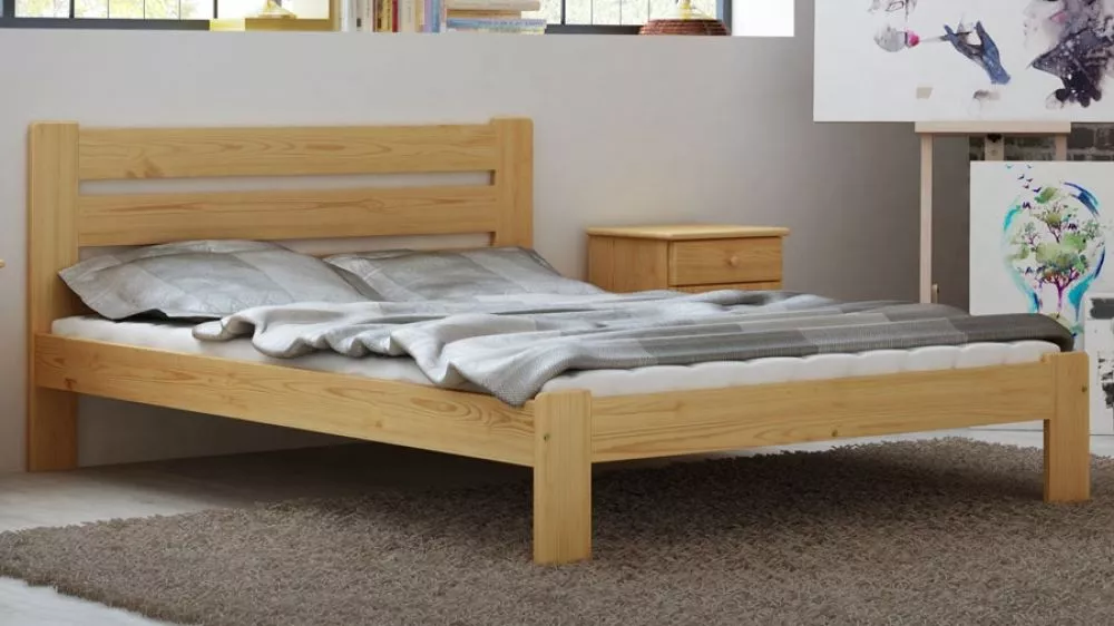 Gulta Eliza ar stelāžu Guļamvietas platums: 160 cm, Guļamvietas garums: 200 cm, · Priede · 168 × 207 × 82.5 cm