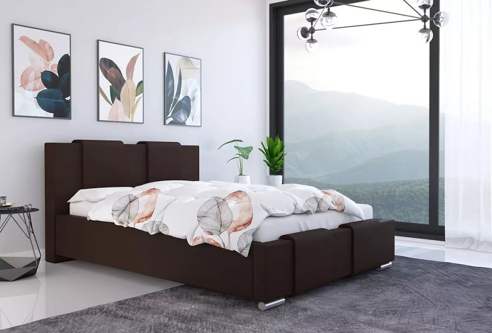 Gulta Bed 6 standard ar stelāžu Guļamvietas platums: 90 cm, Guļamvietas garums: 200 cm, stelāžas tips: koka, · Brūns · 1