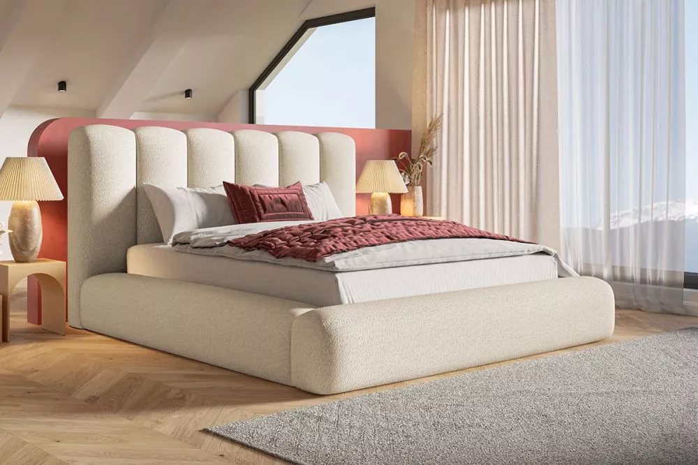 Gulta Premium 3 Standard ar stelāžu Guļamvietas platums: 160 cm, Guļamvietas garums: 200 cm, stelāžas tips: koka, · Krēm