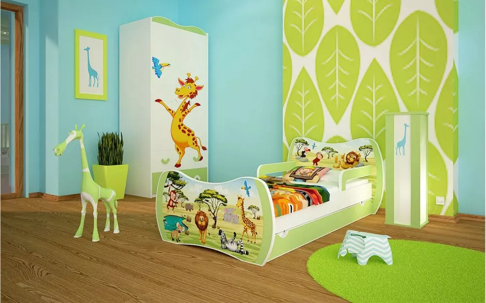 Bērnu gulta Dream L06 180x90 DM33 ar stelāžu Guļamvietas platums: 90 cm, Guļamvietas garums: 180 cm, · 114 × 184 × 71 cm