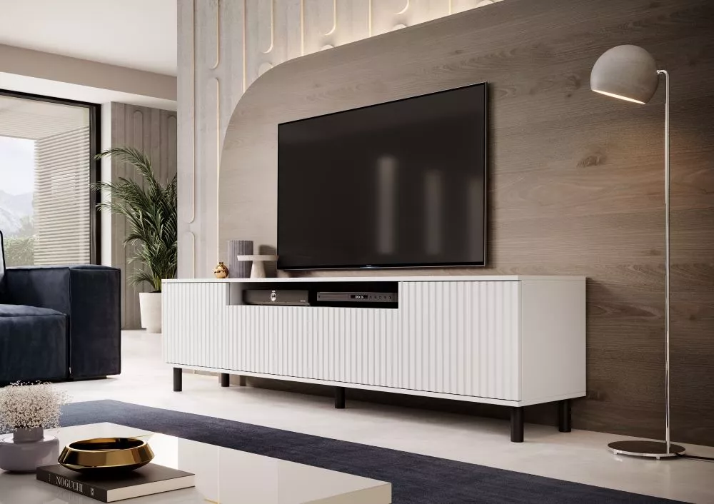 TV tumba Agnes RTV Black ar LED · 200 × 40 × 54 cm