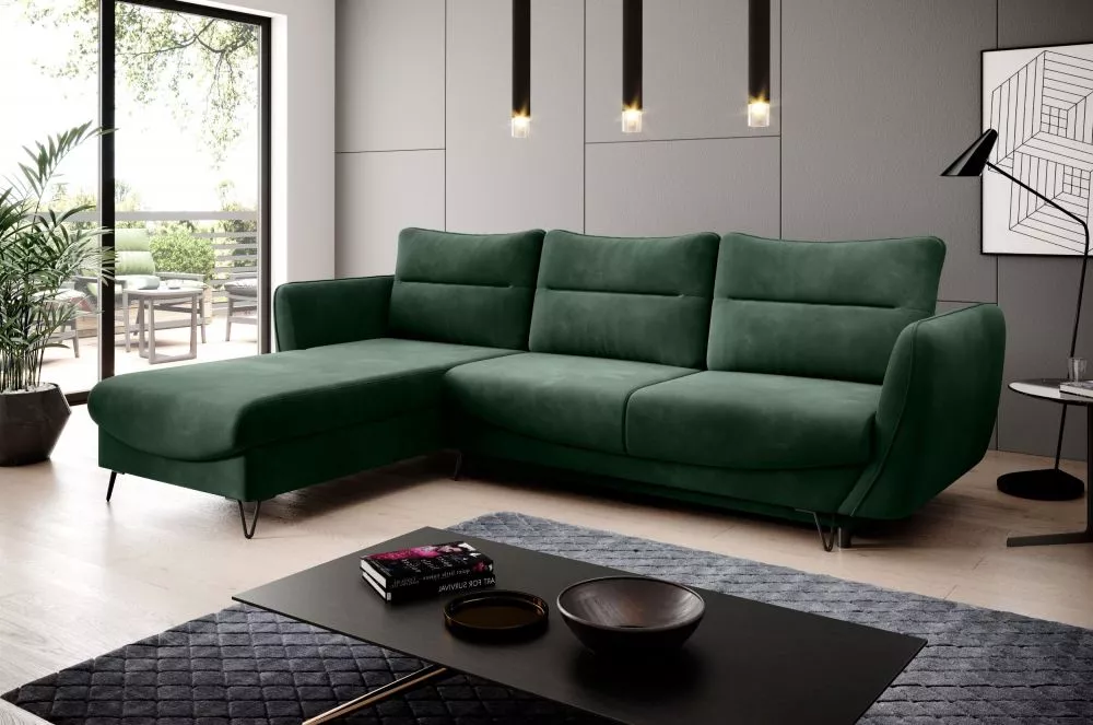 Dīvāns Silva Corner Premium Standard · Zaļš · 201 × 276 × 100 cm