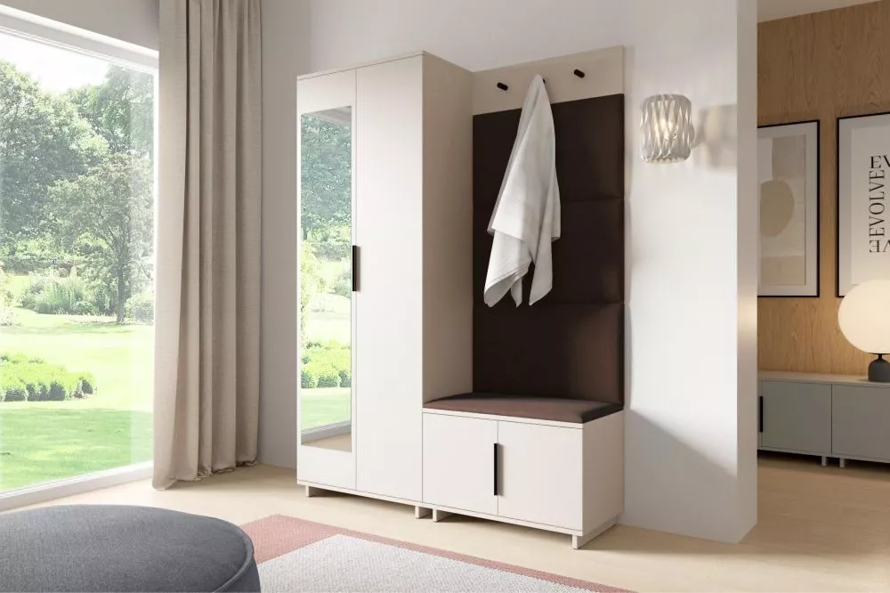 Apavu plaukts Bianco 3 Trinity Korpusa krāsa: kašmīra, · 140 × 189 × 40 cm