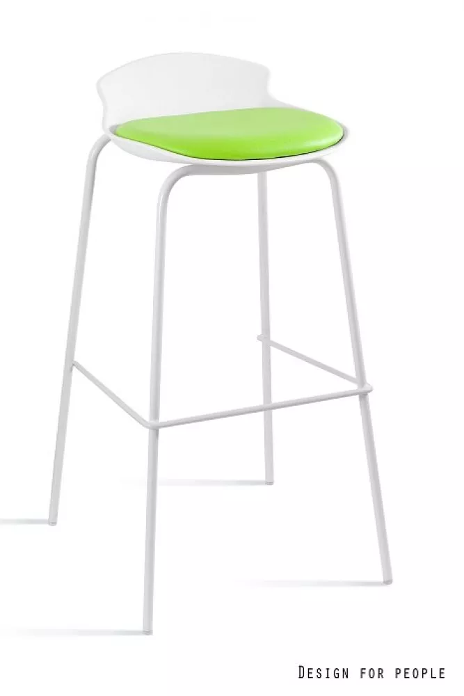 Krēsls Duke White · Balts + zaļš · 86 × 41 × 47 cm