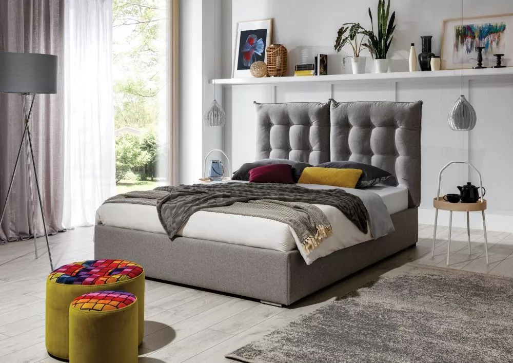Gulta Szymon Premium Standard ar stelāžu Guļamvietas platums: 180 cm, Guļamvietas garums: 200 cm, stelāžas tips: Elastīg