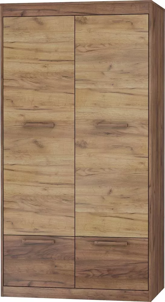 Skapis Maximus MXS 37 · Tobaco ozolos + zelta ozols · 100 × 57 × 193 cm