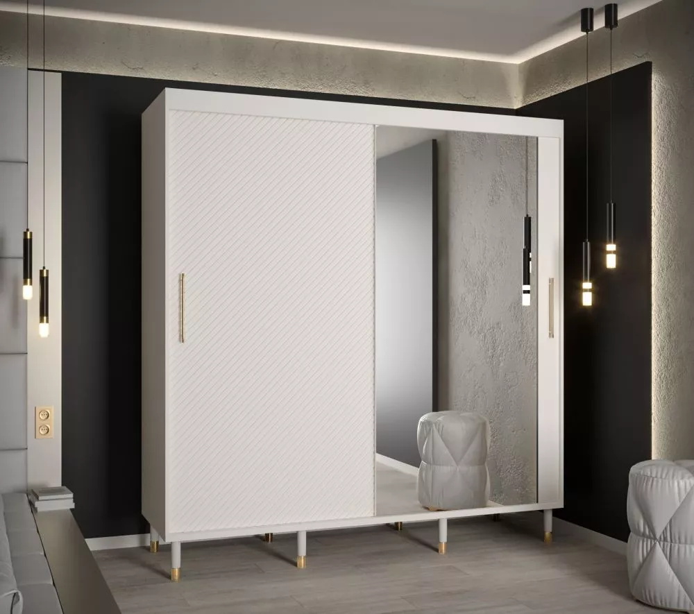 Skapis Calipso Jodelka 2 · Balts · 200 × 62 × 208 cm