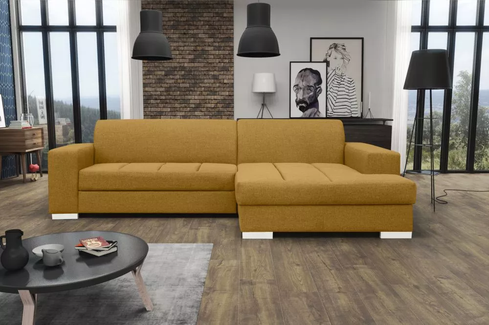 Dīvāns Mistral Comfort Standard · Dzeltens · 177 × 260 × 75 cm