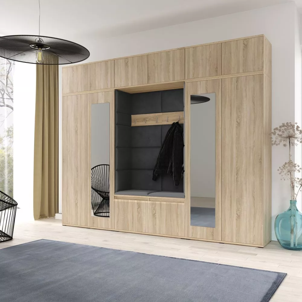 Apavu plaukts Emi 17 Trinity Korpusa krāsa: sonoma, · 280 × 225 × 40 cm