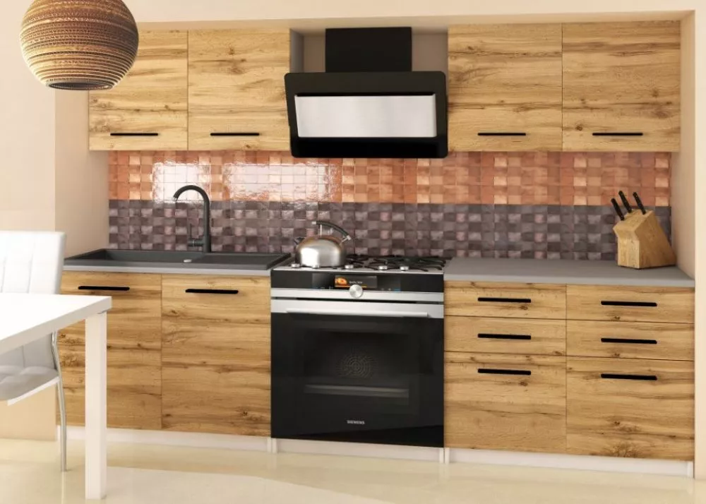 Virtuves komplekts Kompakto 2 Materiāls : lamināts + MDF plātne,
