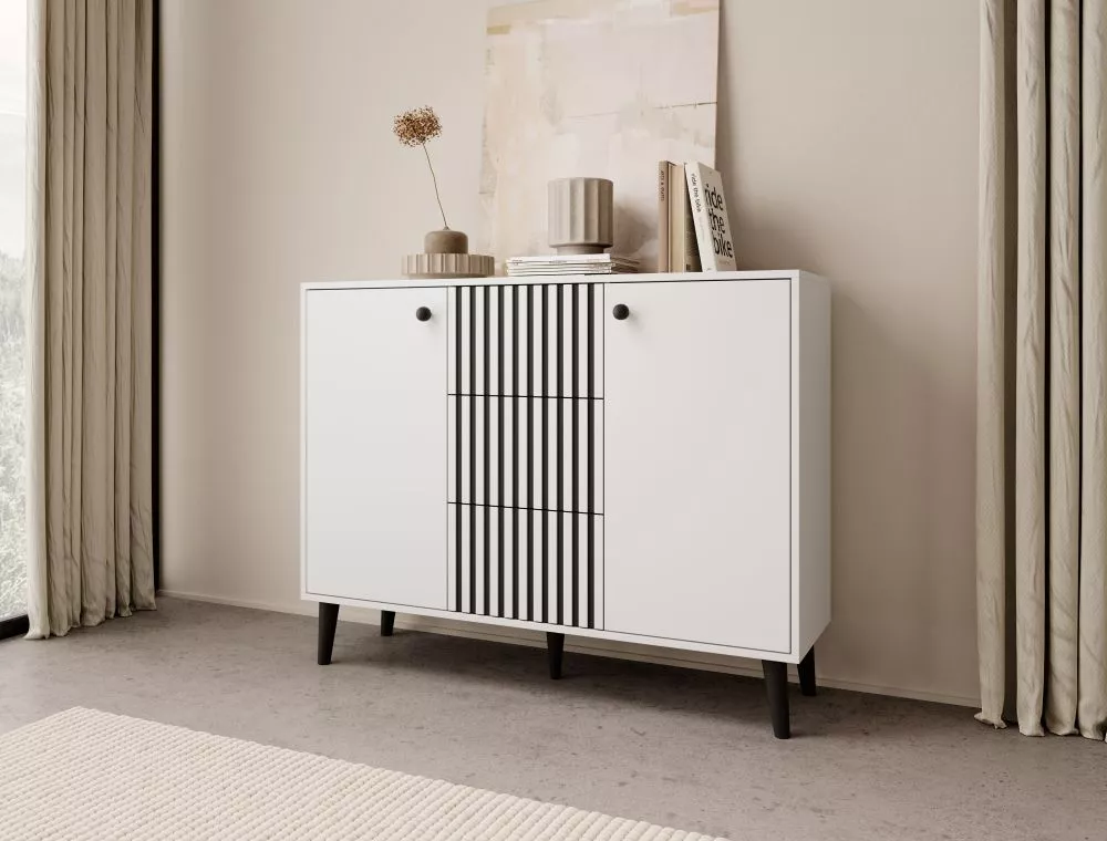 Kumode Ika · Balts · 120 × 35 × 93 cm