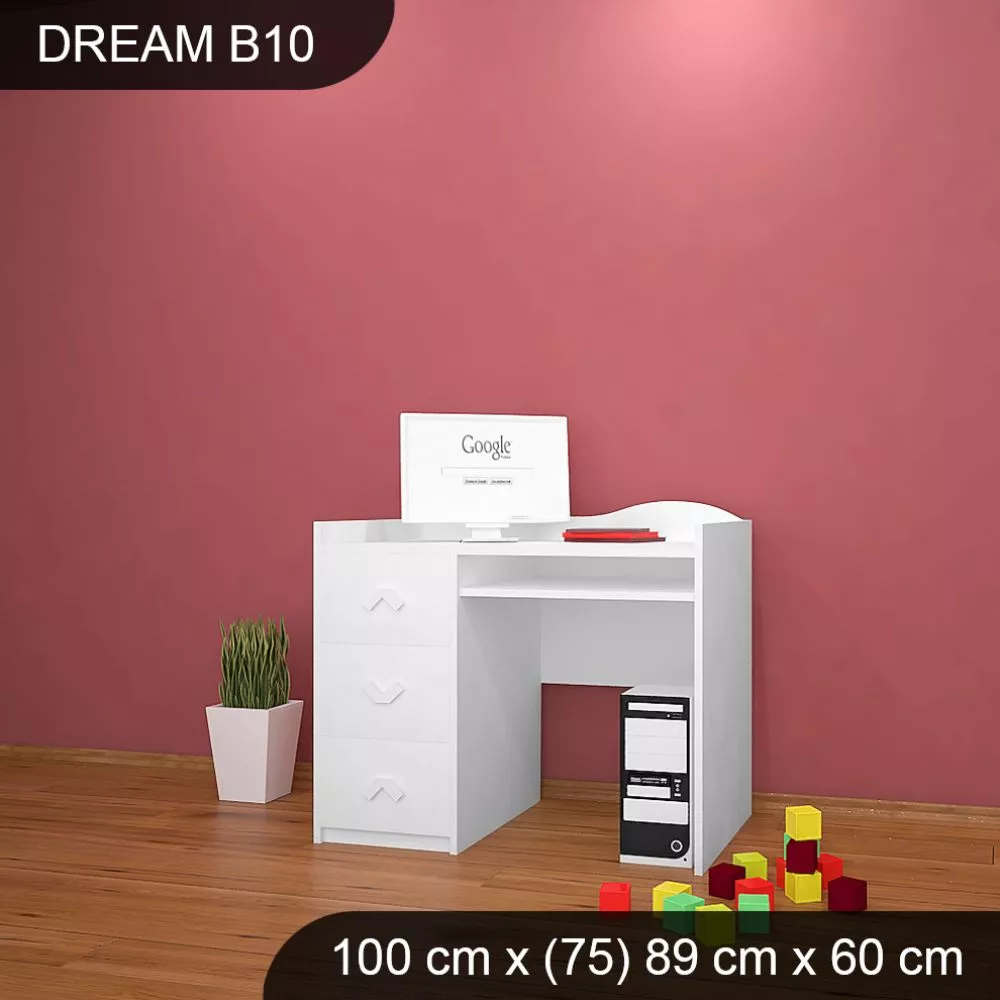 Bērnu rakstāmgalds Dream B10 Maksimālais augstums: 89 cm, · 100 × 75 × 60 cm