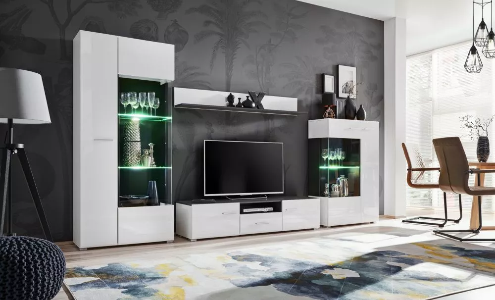 Sekcija Solido ar LED Korpusa krāsa: balts, · 310 × 40 × 190 cm