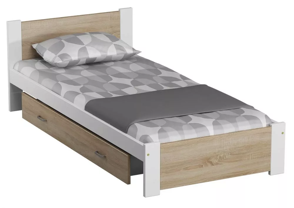 Gulta DMD-3 Magnat ar stelāžu Guļamvietas platums: 90 cm, Korpusa krāsa: balts, Guļamvietas garums: 200 cm, · 98 × 206 ×