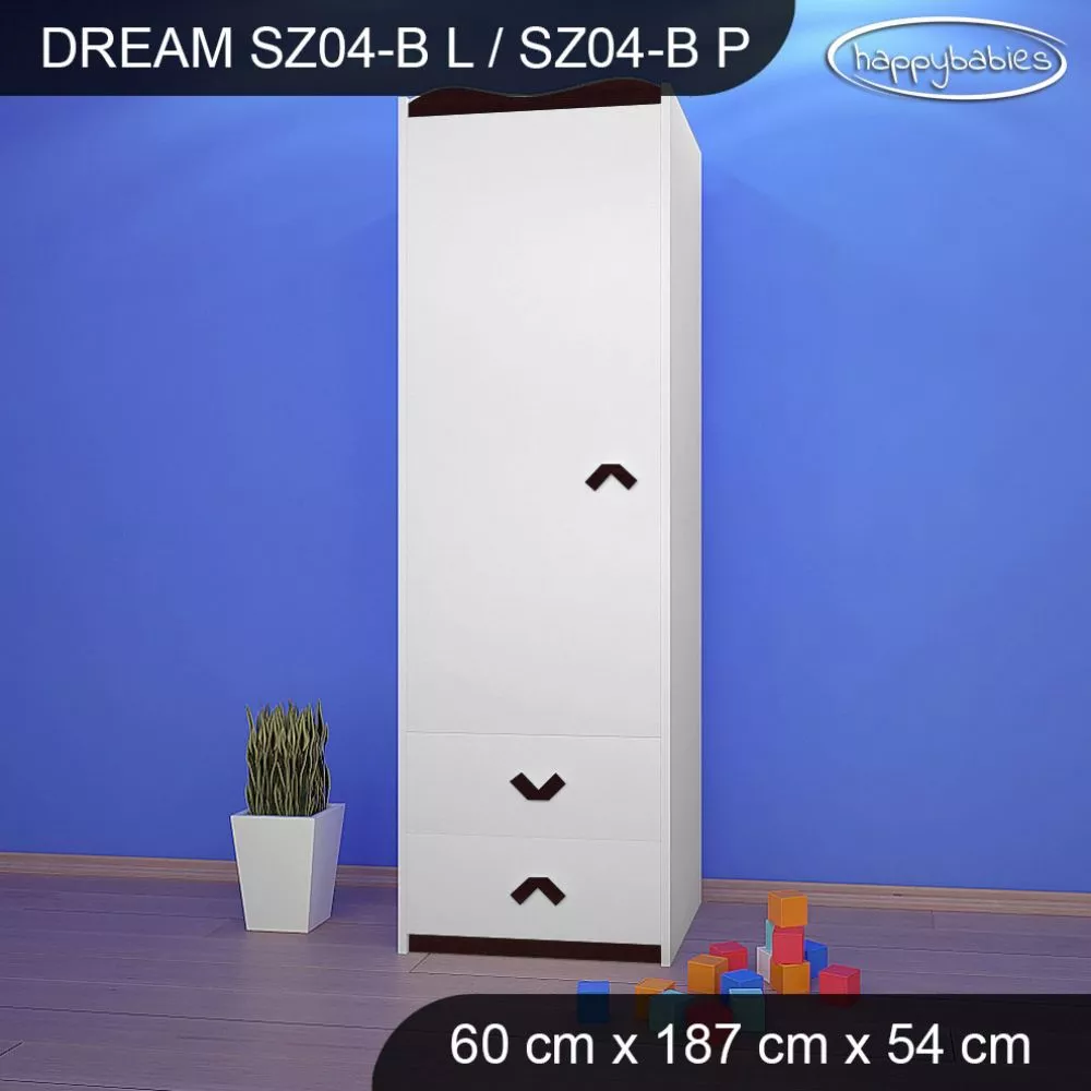 Bērnu skapis Dream SZ04-B · 60 × 54 × 187 cm